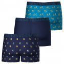 ATHENA Lot de 3 Boxers Homme Coton EASY FUN Glace Marine Cocktail