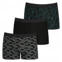 ATHENA Lot de 3 Boxers Homme Coton EASY FUN Logo Noir Lettres