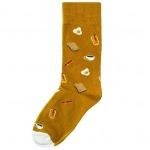 LES LIMOUSINES Chaussettes Homme Coton DEJ Jaune Blanc