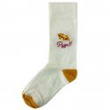 LES LIMOUSINES Chaussettes Homme Coton PIZZA Blanc Moutarde