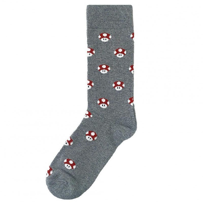 LES LIMOUSINES Chaussettes Homme Coton CHAMPI2 Gris Rouge