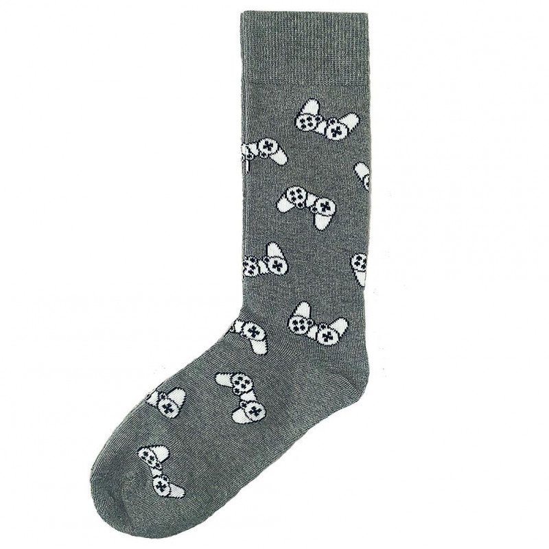 LES LIMOUSINES Chaussettes Homme Coton MANETTES Blanc Gris