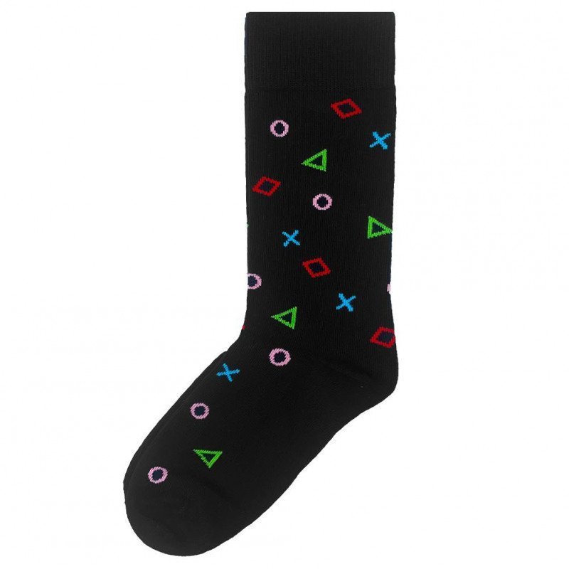 LES LIMOUSINES Chaussettes Homme Coton GEO Noir Multicolore