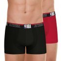 ATHENA Lot de 2 Boxers Homme Coton NBA Noir Rouge NBA