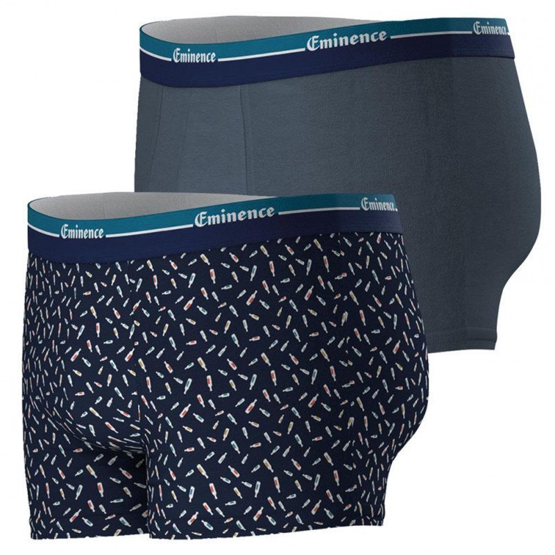 EMINENCE Lot de 2 Boxers Homme Coton Bio DUOBIO Bouteille Poivre