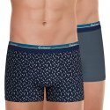 LOT DE 2 Boxer Sous-vêtements Homme DUOBIO Bleu et Gris