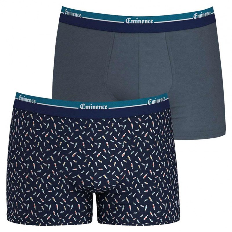 EMINENCE Lot de 2 Boxers Homme Coton Bio DUOBIO Bouteille Poivre