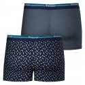 LOT DE 2 Boxer Sous-vêtements Homme DUOBIO Bleu et Gris