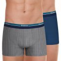 EMINENCE 2 Boxers Homme Coton Bio DUOBIO Chevron Bleu Croisière