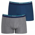 EMINENCE 2 Boxers Homme Coton Bio DUOBIO Chevron Bleu Croisière
