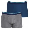 EMINENCE Lot de 2 Boxers Homme Coton Bio DUOBIO Chevron Bleu Croisière