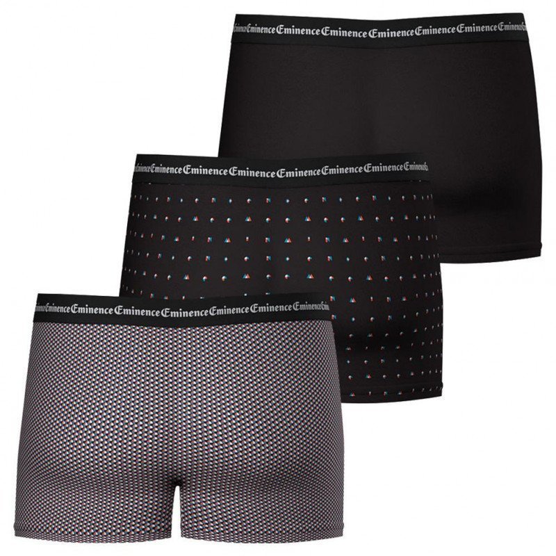 LOT DE 3 Boxer Sous-vêtements Homme BUSINESS Noir et Rouge