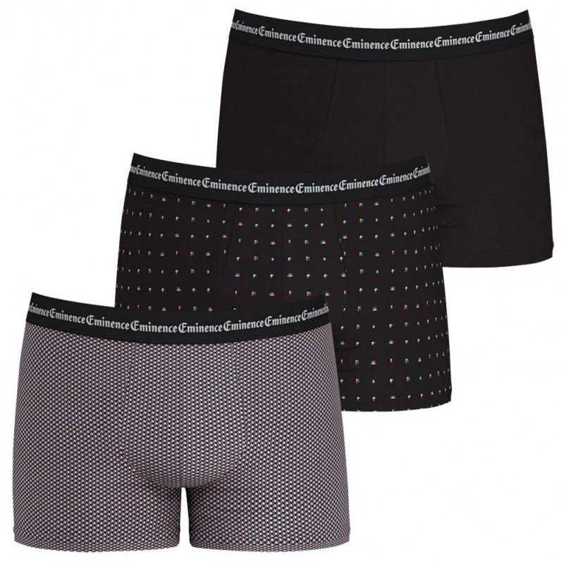 LOT DE 3 Boxer Sous-vêtements Homme BUSINESS Noir et Rouge