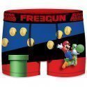 FREEGUN Boxer Homme Microfibre NEW01 Rouge Bleu SUPER MARIO