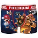 FREEGUN Boxer Homme Microfibre ENN01 Bleu Rouge SUPER MARIO