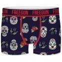 FREEGUN Boxer Homme Coton Bio SKU3 Marine Rouge