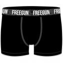 FREEGUN Boxer Homme Coton Bio SAN2 Noir Gris