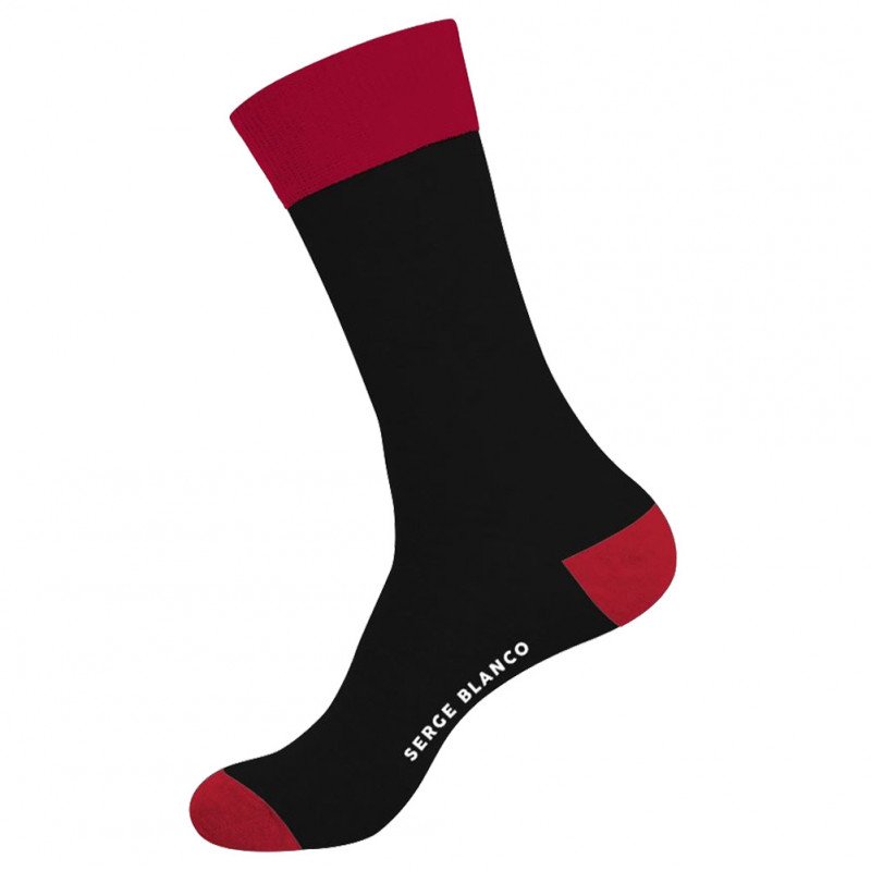 SERGE BLANCO 3 paires Chaussettes Homme Coton CHVASS5 Rouge Noir