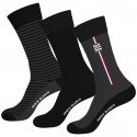 SERGE BLANCO 3 paires Chaussettes Homme Coton CHVASS5 Noir Gris