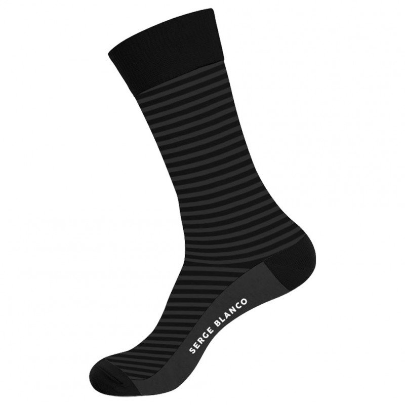 SERGE BLANCO 3 paires Chaussettes Homme Coton CHVASS5 Gris Noir