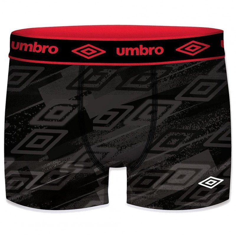 UMBRO Boxer Homme Microfibre SUBASS1 Gris Rouge