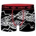 UMBRO Boxer Homme Microfibre SUBASS1 Blanc Rouge