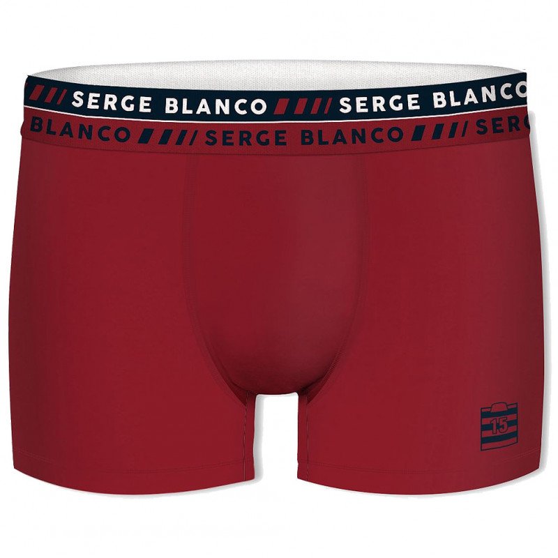 SERGE BLANCO Boxer Homme Coton CLAASS3 Bordeaux Marine