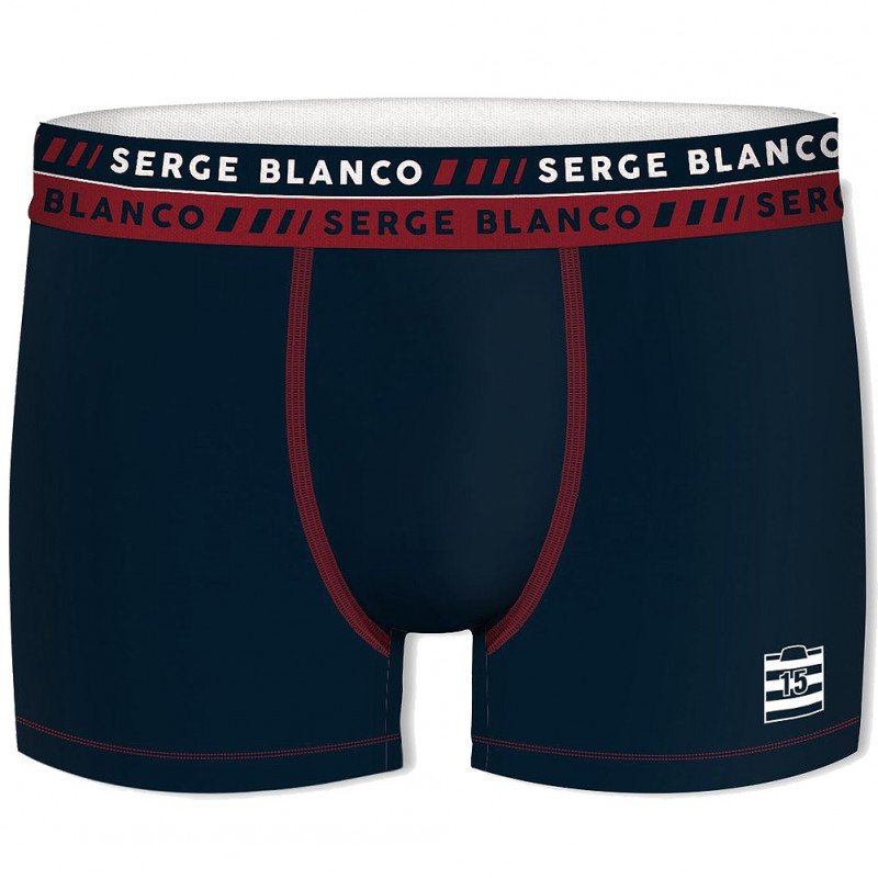 SERGE BLANCO Boxer Homme Coton CLAASS3 Marine Bordeaux