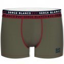 SERGE BLANCO Boxer Homme Coton CLAASS3 Kaki Bordeaux