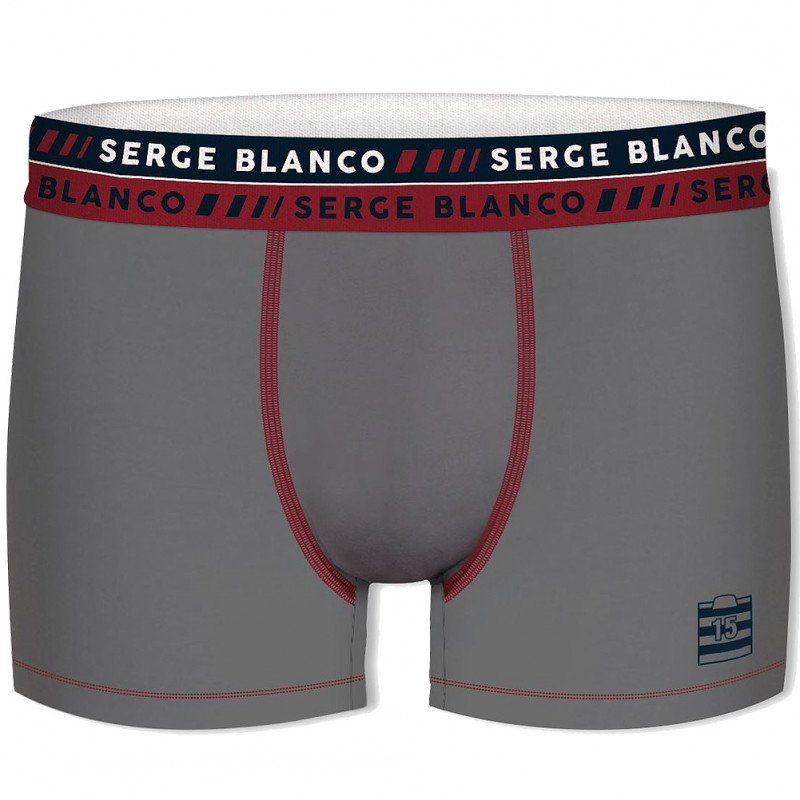 SERGE BLANCO Boxer Homme Coton CLAASS3 Gris Bordeaux