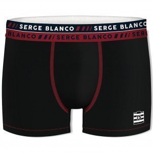 SERGE BLANCO Boxer Homme Coton CLAASS3 Noir Bordeaux
