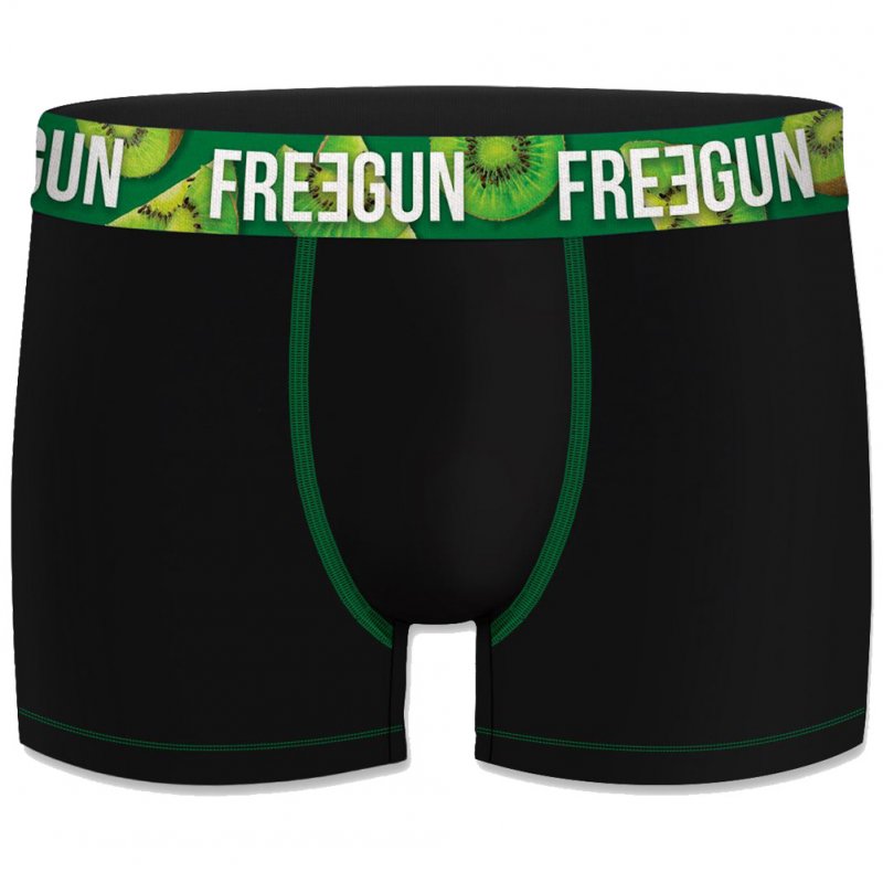 FREEGUN Boxer Homme Coton Bio CEKIWI Noir Vert