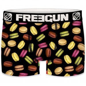 FREEGUN Boxer Homme Microfibre MACA Noir Multicolore