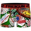 FREEGUN Boxer Homme Microfibre VEGAS Rouge Multicolore