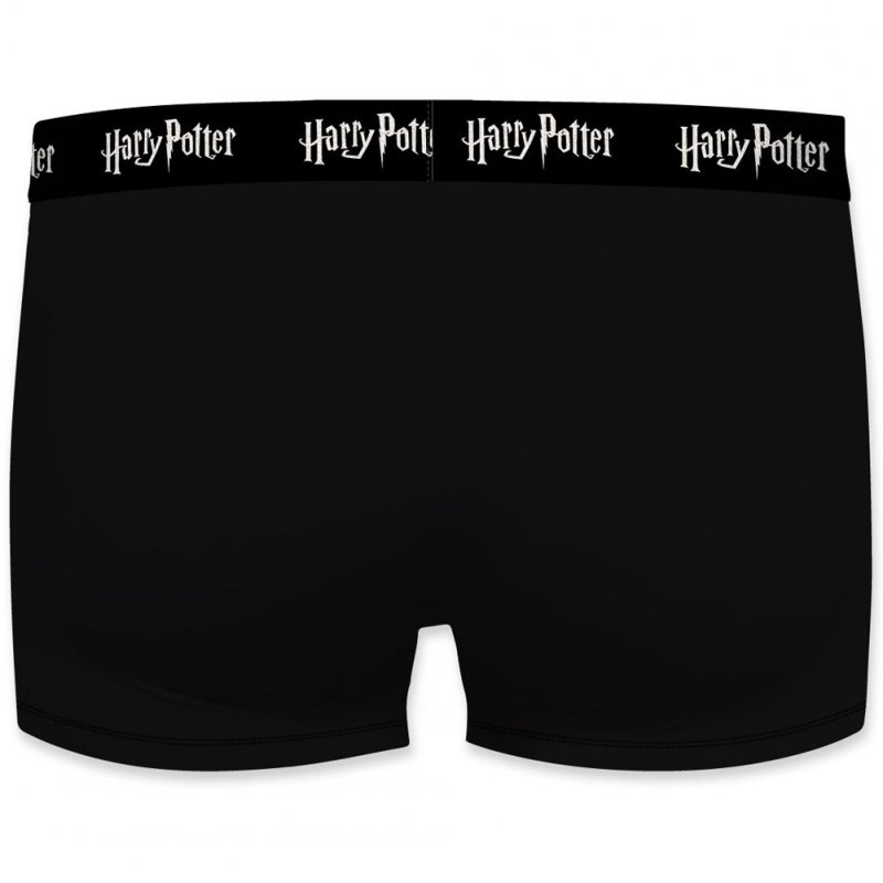 HARRY POTTER Lot de 5 Boxer Garçon Coton ASS2 Noir Rouge Gris