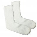 TWINDAY Lot de 2 paires de Chaussettes Fille Microfibre DOUBRIL Blanc