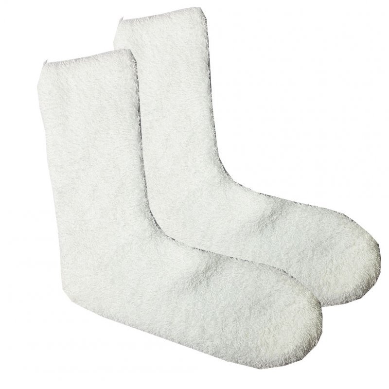 TWINDAY Lot de 2 paires de Chaussettes Fille Microfibre DOUBRIL Blanc