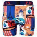 PULL IN Boxer Long Homme Microfibre FAFRANCEICON Bleu Orange