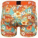 PULL IN Boxer Homme Microfibre MASGOLDPALM22 Orange Bleu