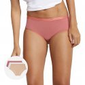 DIM Lot de 3 Boxers Femme Coton POCKETS STRETCH Blanc Rosewood Rose litchi