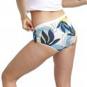DIM 3 Boxers Femme Coton POCKETS STRETCH Tropico Coco Blanc Bleu