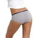 DIM 3 Boxers Femme Coton POCKETS STRETCH Poeme Gris Blanc Bleu