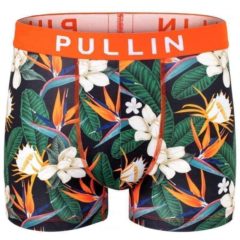 PULL IN Boxer Homme Microfibre MASMAGNOLIA Vert Orange