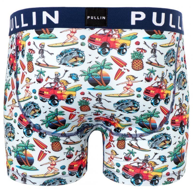 PULL IN Boxer Homme Microfibre MASSURCALIF Bleu Multicolore