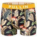 PULL IN Boxer Homme Microfibre MASDARKFLORAL22 Noir Jaune