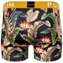 PULL IN Boxer Homme Microfibre MASDARKFLORAL22 Noir Jaune