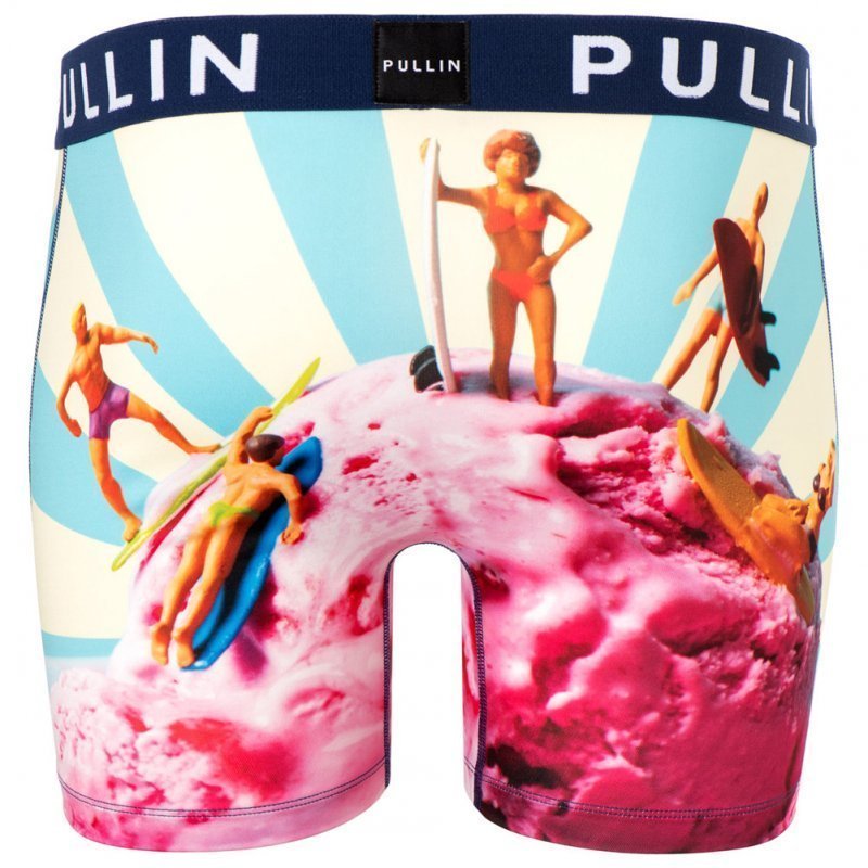 PULL IN Boxer Long Homme Microfibre FAICEBERRYSURF Bleu Rose