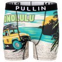 PULL IN Boxer Long Homme Microfibre FAHONOBEACHLULU Bleu Jaune
