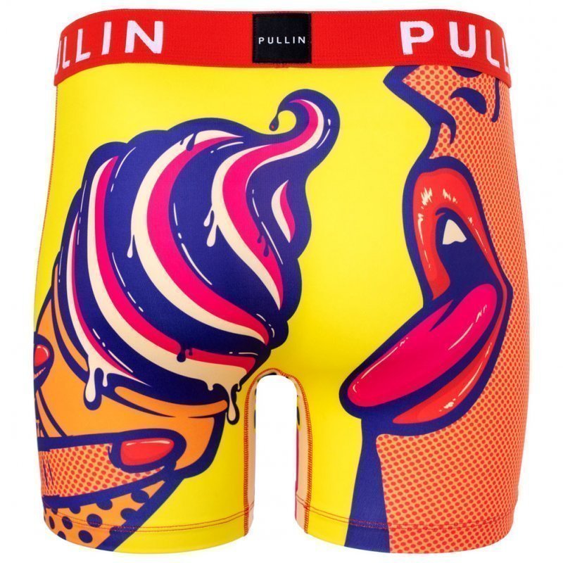 PULL IN Boxer Long Homme Microfibre FATASTY Jaune Orange