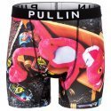 PULL IN Boxer Long Homme Microfibre FAPANTHERSOU Rose Gris
